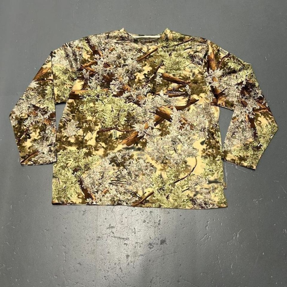 Vintage y2k realtree hunting camo all over print polyester long sleeve Shirt